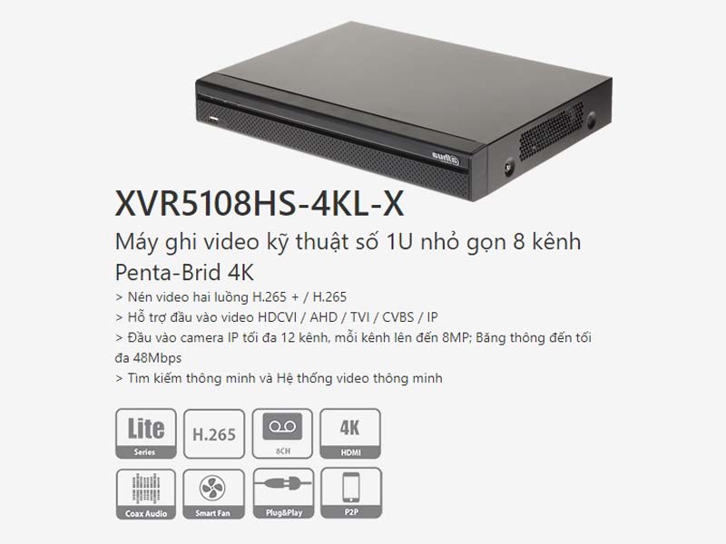 Đầu ghi 8 kênh dahua