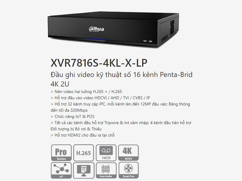 Đầu ghi hình dahua 16 kênh