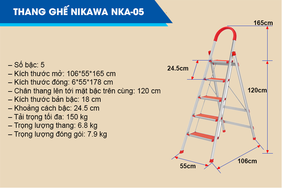 Thang ghế Nikawa NKA-05 1 Thang ghế Nikawa NKA-05