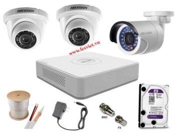 Bộ 3 Camera 2.0Mp Full HD Hikvision