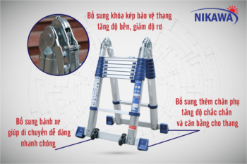 Thang nhôm rút đôi Nikawa NK-50AI-Pri 1 thang nhom rut doi nikawa nk 50ai pri