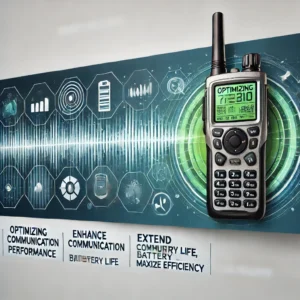 DALL·E 2025 02 06 09.34.41 A professional banner designed for a topic about optimizing handheld radio performance. The banner should feature key elements like a handheld radio